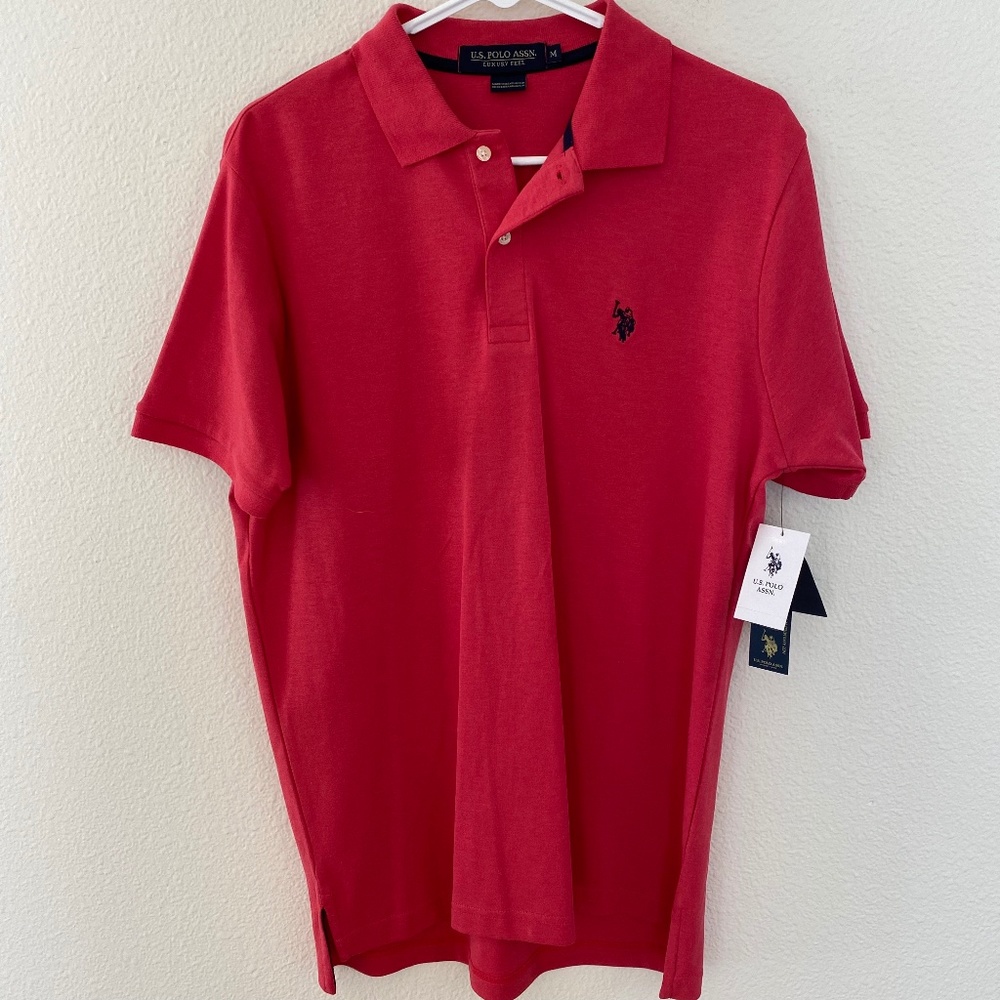 Mens U.S Polo Assn. Red Polo Size Medium